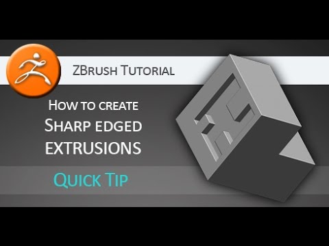 Quick tip tutorial: Hard edged Lo-poly extrusions in ZBrush