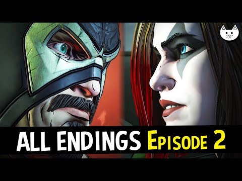 ALL ENDINGS - Telltale Batman The Enemy Within Episode 2 - Slip Bane Counter Agent - Harley's USB