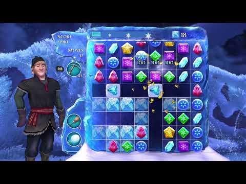 Frozen Free Fall: Snowball Fight Level 146 Walkthrough, No Power Ups