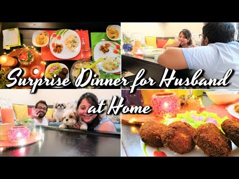 Candle Light Dinner At Home | Surprise Dinner For Husband | Surprising My Husband Video