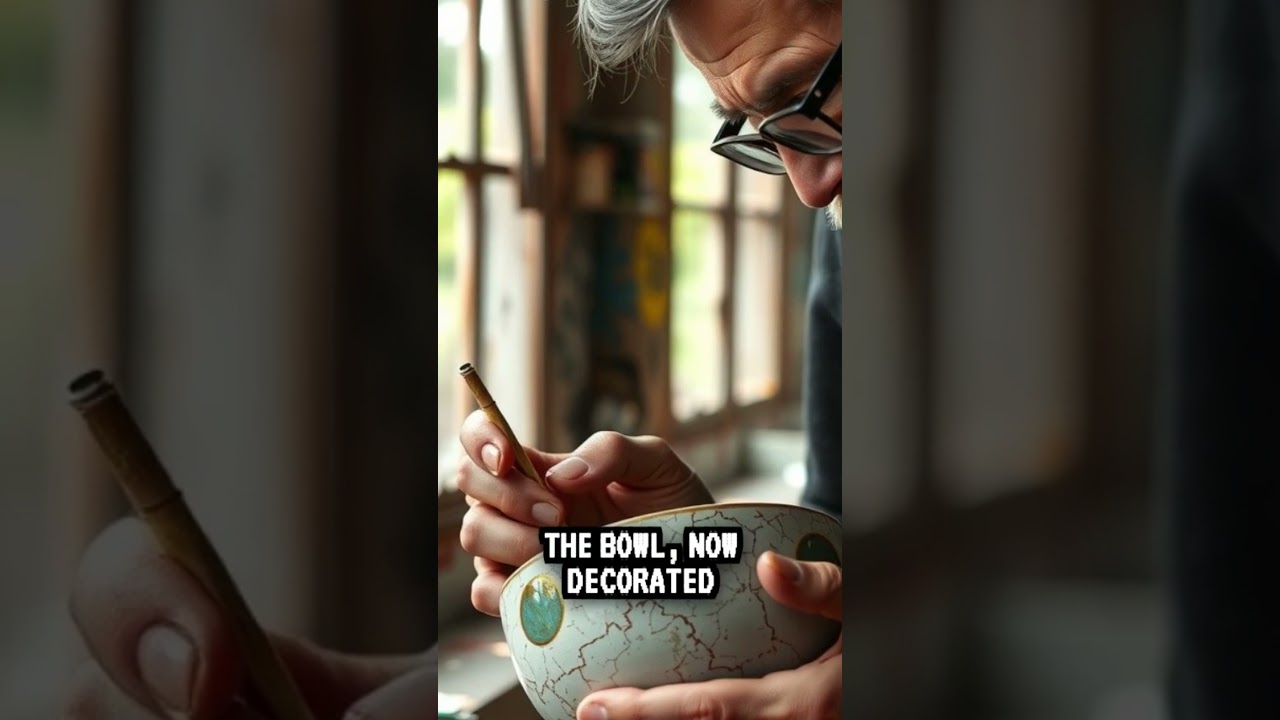 The Secret of Kintsugi: Turning Brokenness into Beauty 💛 #motivationalshorts