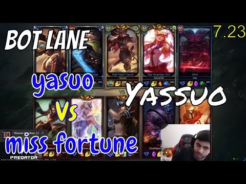 YASSUO Yasuo vs Miss Fortune Bot Stream Gameplay Season 8