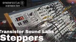 Video thumbnail for Synthfest UK 22:  Transistor Sound Labs Stepper Sequencers by sonicstate