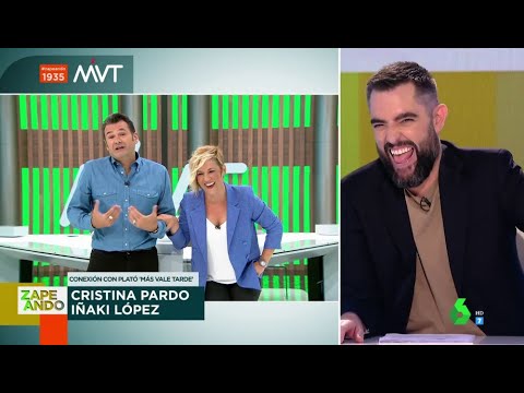 El susto de Iñaki López que desata las risas de Cristina Pardo al conectar en directo - Zapeando