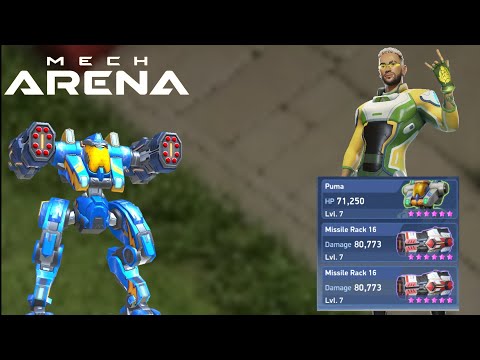 Puma With Missile Rack 16⚡Godlike⚡neymer jr⚡Mech Arena