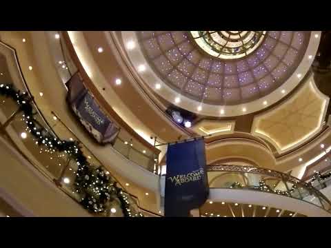 Emerald Princess Deck 5 Piazza Area Tour International Cafe Vines Bar