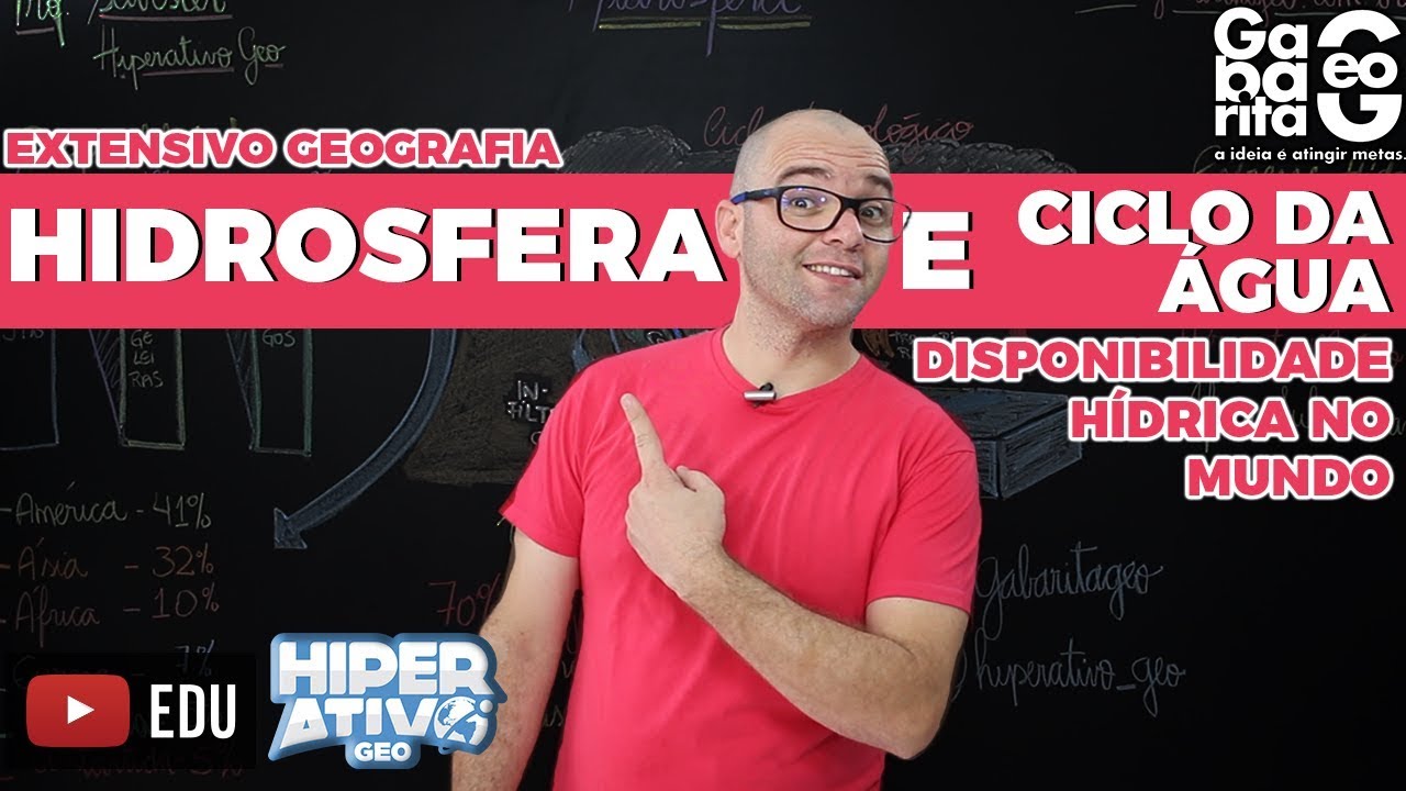 Geografia pro ENEM - O Ciclo da Água e a Hidrosfera | Disponibilidade  | Hidrografia