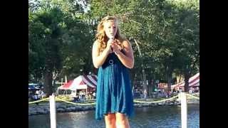 preview picture of video 'Samantha Moss sings the Lonely at Lake View Iowa'