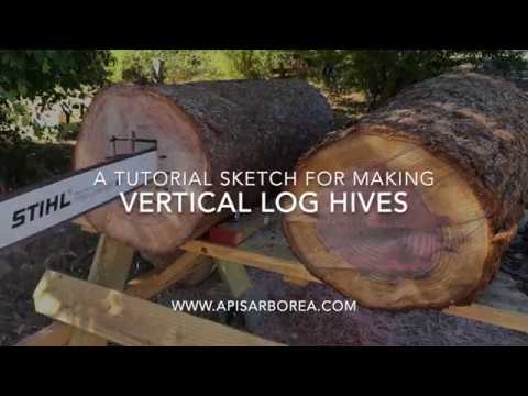 A tutorial sketch for making vertical Log Hives