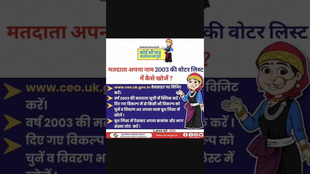 How can Uttarakhand voters check their name in 2003 voter list? #SIR #Voterlist #enumerationform