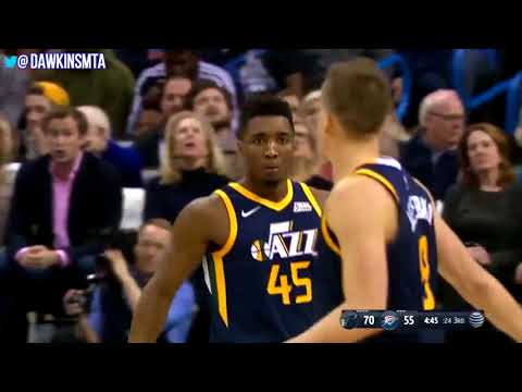 Donovan Mitchell Full Highlights vs Thunder in 2017 18 RS 20.7 PPG! | FreeDawkins