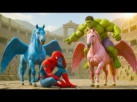 🦈🕷️SPIDERMAN Wins The Magic Giant MEGALODON Racing Championship | Epic Racing Challenge