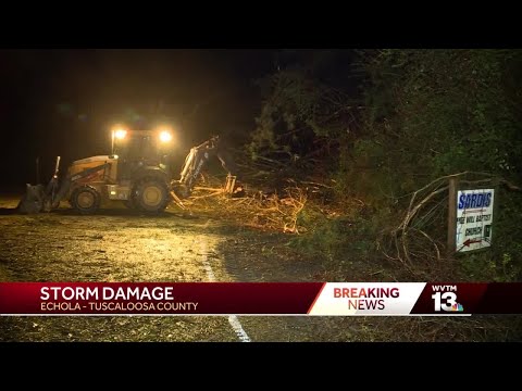 Tornado, storm damage in central Alabama