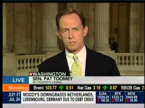 Sen. Toomey discusses taxes, the super committee and the fiscal cliff on Bloomberg TV
