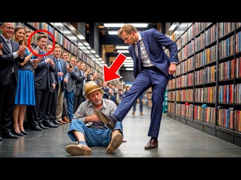 SCHRIFTSTELLER DEMÜTIGT BAUERN mit TRITTEN und SCHLÄGEN in einer BUCHHANDLUNG doch als er den GRUND