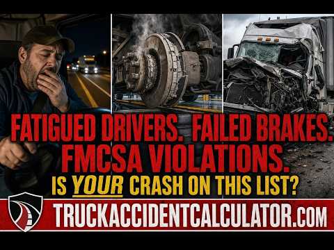 Fatigued Drivers. Failed Brakes. FMCSA Violations. Is YOUR Crash on This List?