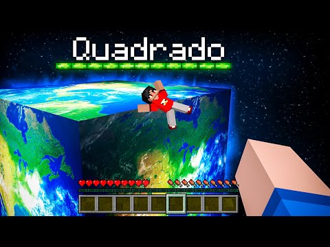 SOBREVIVI um DIA no MUNDO QUADRADO do Minecraft!