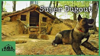 Do-it-yourself dugout in the forest. The roof and walls are ready! Part 2
