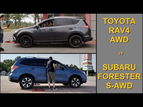 SLIP TEST - Toyota Rav4 AWD vs Subaru Forester S-AWD - @4x4.tests.on.rollers