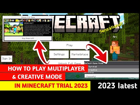 HOW TO PLAY MULTIPLAYER & CREATIVE MODE IN MINECRAFT TRIAL || 2023 LATEST TRICK