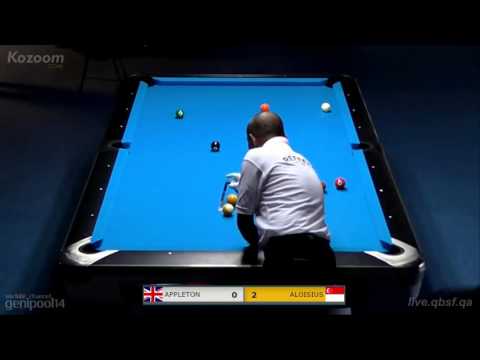 Darren Appleton vs Aloysius Yapp 叶浚惟   2015 World 9 ball Championship Group 16