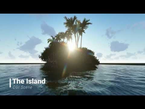 Animated CGI Scene: The Island
