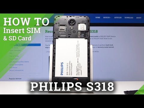 How to Install Micro SIM and SD Card in PHILIPS S318 - Insert SIM & SD