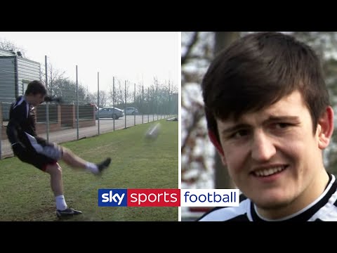 A 20 year old Harry Maguire aces the Two-Footed Corner Challenge ⚽✨