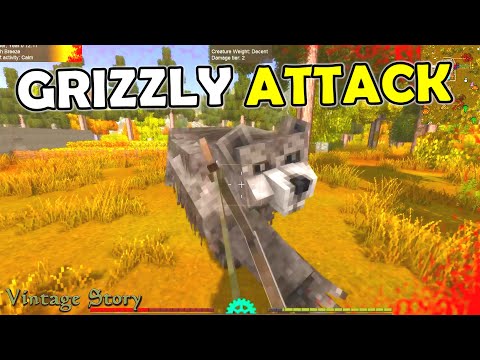 Grizzly Attack and New Fireplace! - Vintage Story (2025) - Ep 24