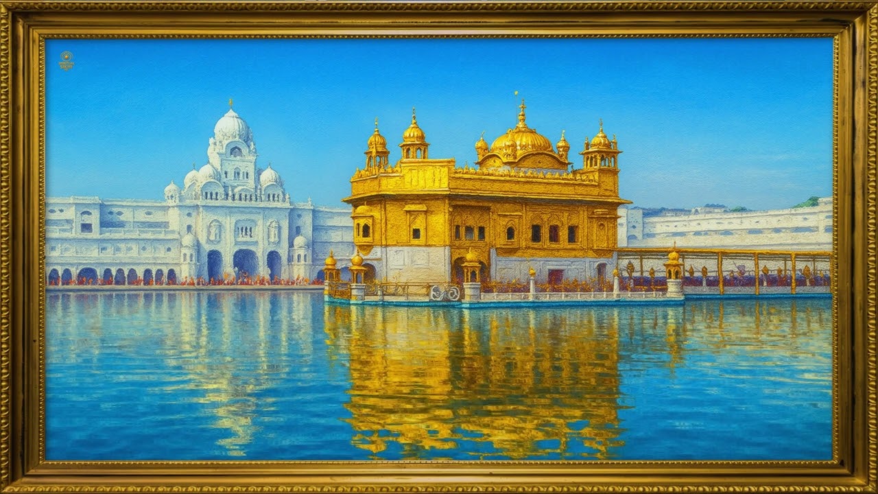 Best Waheguru Simran for Manifestation with Golden Temple Tv Frame Art
