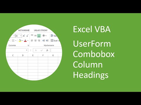 Excel VBA UserForm Combobox Column Headings