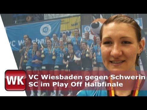 VC Wiesbaden gegen Schwerin SC im Play Off Halbfinale