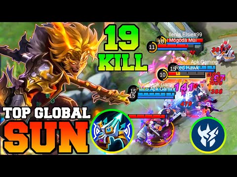 MLBB Sun Best Build 2023 Fighter Emblem Gameplay !! Top 1 Global Mobile Legends Sun Tutorial