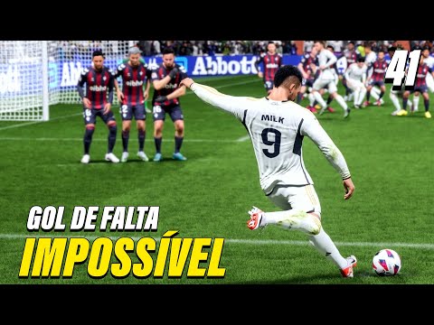 EA FC 24 MODO CARREIRA JOGADOR  GOL DE FALTA IMPOSSÍVEL!!! EP 41