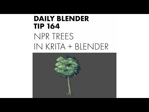Daily Blender Tip 164 - Anime tree in Krita and Blender
