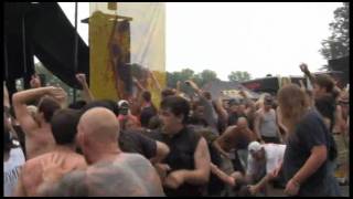 The Athiarchists raging The Revolver Stage at Mayhem Festival in Clarkston MI
