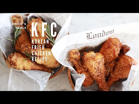 KFC (Korean Fried Chicken) I Original Golden Fried Chicken I Yangnyum (Korean Sauce) Fried Chicken
