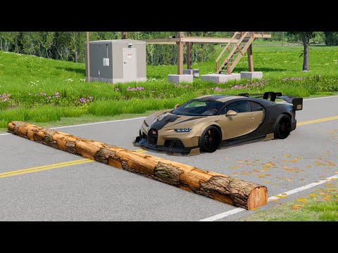 Mobil vs Fallen Tree #1 - Beamng Drive