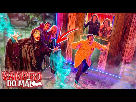 The evil vampire invaded the little witch's house and attacked us!!! We are in danger!