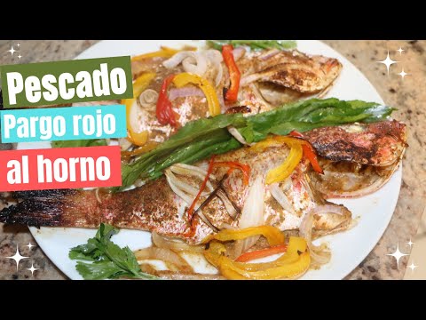 Pescado pargo rojo entero al horno | Ros Emely