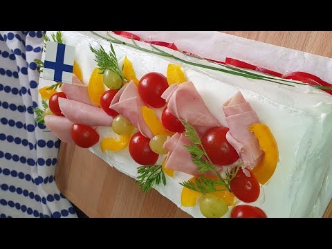 How to make a Finnish Sandwich Cake - Voileipäkakku recipe