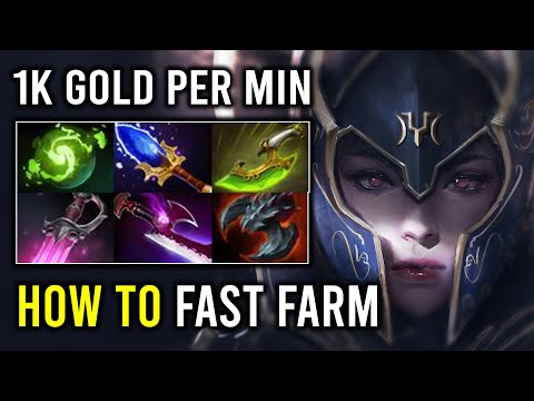 How to Fast Farming Like 12K MMR Luna with 1K GPM Unlimited Moon Glaive Hard Carry Dota 2