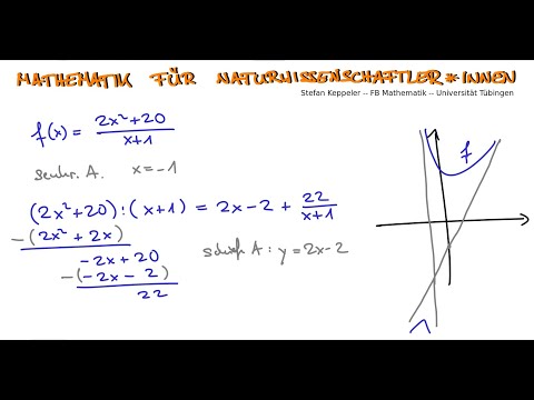 Asymptoten 3 - Beispiel: senkrechte und schiefe Asymptoten