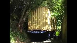preview picture of video 'Truck gets stuck on tree in Dursley'
