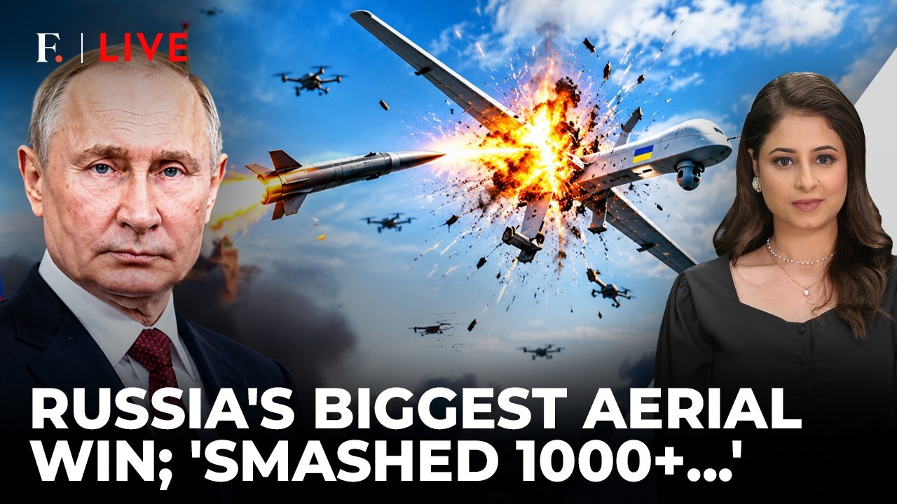 Russia's Biggest Sky Hunt; '1000+ Ukrainian Drones, Smart Bombs Smashed' | Firstpost Live