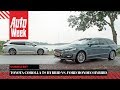 Ford Mondeo Wagon Hybrid vs. Toyota Corolla TS Hybrid - AutoWeek Dubbeltest - English subtitles