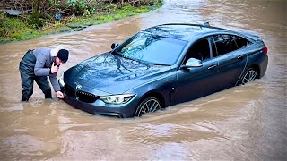 Fails Galore and Epic Close Calls || Vehicles vs Deep Water || Uk Flooding Compilation #7