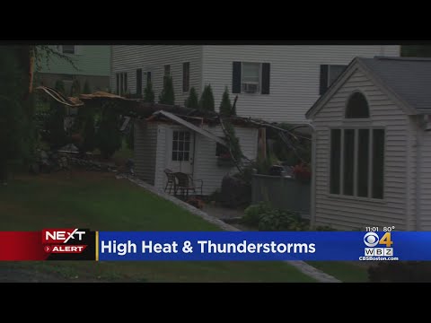 Severe thunderstorms pass through after another hot day