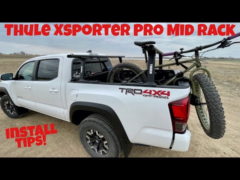 Toyota Tacoma Bed Rack Install | Thule Xsporter Pro Mid Rack | Fat Bike Overlanding