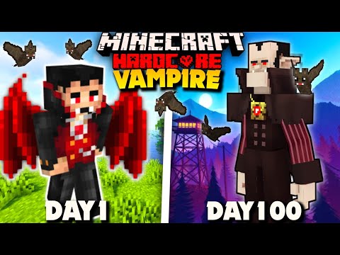 I Survived 100 Days as VAMPIRE 🧛 in  Hardcore Minecraft (Hindi)